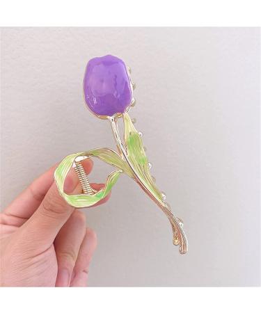 Hair Claw Clips Korean Women Hair Claw Gold Metal Hair Clips Flower Sweet Large Crab Shark Clip Barrette Hairpin Hair Accessories 4 (Color : 8) (Color : 3) (Color : 3 (Color : Gold)
