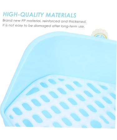 HAPINARY Box Rabbit Toilet Corner Litter Pan Rabbit Cat Litter Tray Chinchilla Potty Toilet Pan Tray Plastic 33X29.5X14CM Blue - Buy Online on GoSupps.com