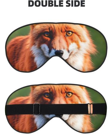 Fox Print Sleep Eye Mask | Soft Eyeshade for Travel & Naps | Perfect for Women & Men - International Shipping Available - Buy Online on GoSupps.com