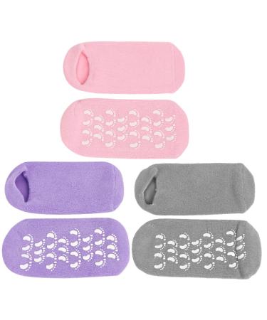 Moisturizing Socks Overnight 3 Pairs Foot Gel Socks Skin Vegetable Gel Casual Socks Cosmetic Moisturizing Socks
