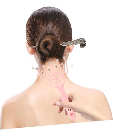 Orfofe Head & Hand Massager - Scalp & Hair Massage Tool | Relaxing Pink Claw for Ultimate Relaxation - 20x9.5cm - Buy Online on GoSupps.com