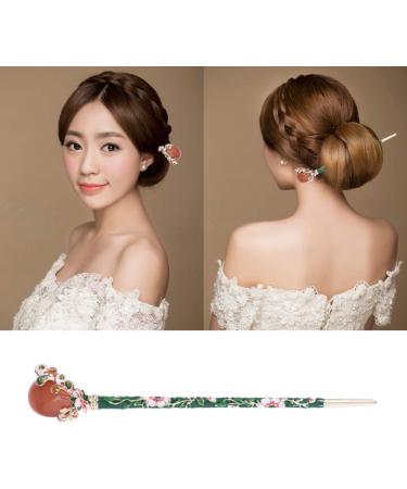 FRCOLOR Chinese Hair Sticks Vintage Rhinestone Hair Chopsticks Pearl Hair Chopsticks Hairpin Chignon Pin for Women Girls (Brown) - Buy Online on GoSupps.com