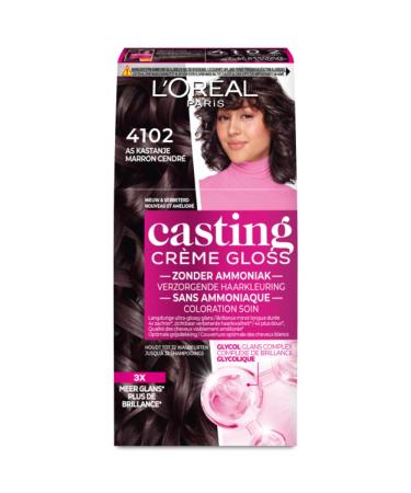 L'Oreal Paris 3x L'Or al Casting Cr me Gloss Semi-Permanent Hair Color 4102 Cool Chestnut - Pearl Chestnut Brown