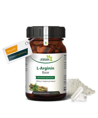 Yoyosan L-Arginine capsules highly dose |3200 mg herbal L -arginine base made of natural fermentation - with Piperin |L arginine capsules high dose |Pure |High dose |Vegan |Laboratory