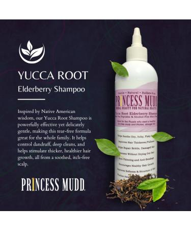 Yucca Root & Elderberry Shampoo - Gentle Sulfate-Free Scalp Treatment for Hair Growth | Reduce Hair Fall - 12 oz - Buy Online on GoSupps.com