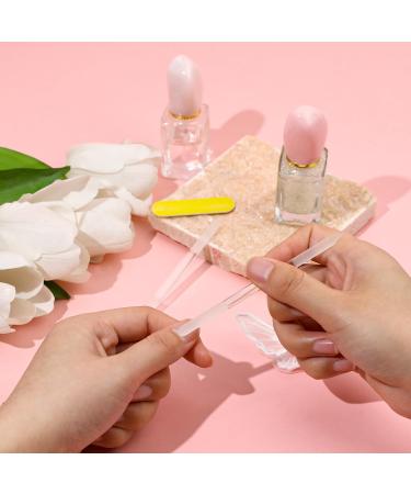 2-Piece Round Glass Nail File Set - Double-Sided Nail Shaver & Skin Remover Tools for Precision Manicure | Professional White Nail Care for Women - Buy Online on GoSupps.com