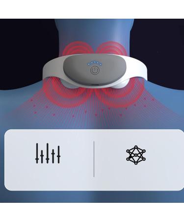Neck Massage Device - Electric Pulse Massager for Cervical Spine Relief | Adjustable Fast Warming & Travel-Friendly - Buy Online on GoSupps.com