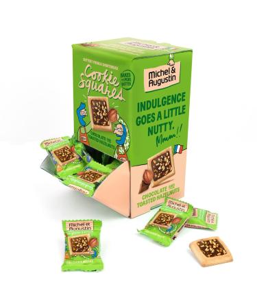 Individually Wrapped Chocolate and Toasted Hazelnuts Shortbread Cookies | French European Butter Gourmet Cookies | Gravity Box - Michel et Augustin Cookie Squares Changemaker Box | 40 count Kosher 40 Count (Pack of 1) - Buy Online on GoSupps.com