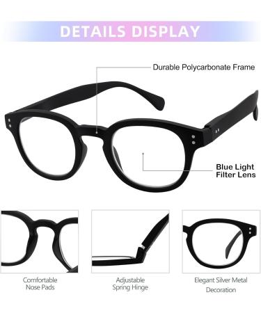 JOOX Vintage Reading Glasses | Spring Hinges | Blue Light Filter | Unisex 2.0x Reading Aid | International Shipping - Buy Online on GoSupps.com