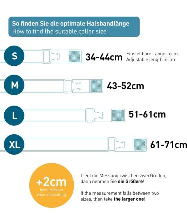 Buy Pettec Neoprene & Nylon Dog Collar with Handle - Softly Padded Adjustable Robust & Water-Repellent for Small & Large Dogs (S-XL) - Set with Tow Leash (34-44 cm) - Black - Buy Online on GoSupps.com