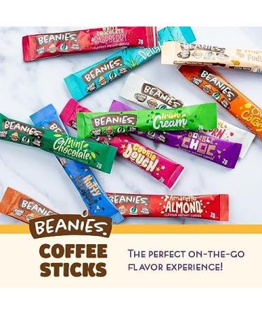 Beanies Flavoured Coffee Sticks - 100 Sticks in a Box | Delicious Coffee on the Go - Buy Online on GoSupps.com