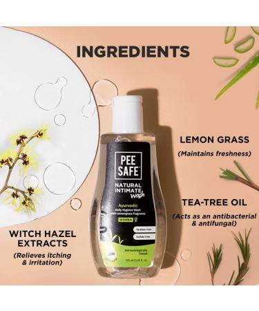 PEESAFE Natural Intimate Wash for Women | pH Balanced Feminine Wash with Tea Tree Oil & Ayurvedic Extracts | Best Vaginal Wash for Intimate Care - Buy Online on GoSupps.com