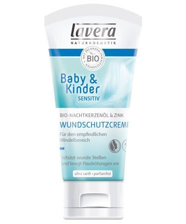 Lavera Baby & Children Sensitive Wound Protection Cream - Protects against moisture and sore - without fragrance color & preservatives - vegan - organic plant active ingredients - baby care 1 pack (1 x 50 ml)
