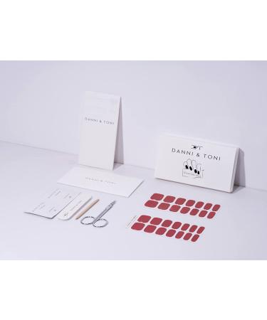 DANNI & TONI Camellia Semi-Cured Gel Nail Strips - Glossy Nail Wraps (28 Stickers) - Buy Online on GoSupps.com