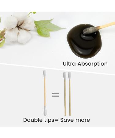 Nicoone Double Tips Cotton Swabs - 300 Pack Cotton Tubes for Makeup Personal Hygiene Pet Care & First Aid - Durable Wood Sticks and Storage Box - Buy Online on GoSupps.com