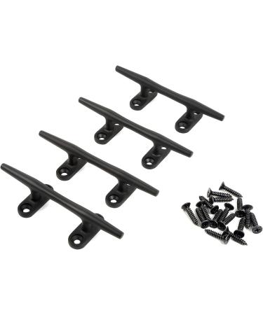 Mxeol 5 Black Stainless Steel Dock Cleats (4 Pack) - Black Coated with Screws - Buy Online on GoSupps.com