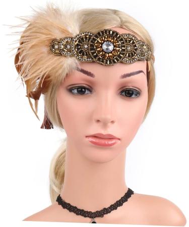 FRCOLOR Ball Headband 1920s Headband Roaring 20s Accessories for Women Harlem Nights Dresses for Women Flapper Headband Roaring 20s Headpieces Great Hair Accessories Hat Crystal - Buy Online on GoSupps.com