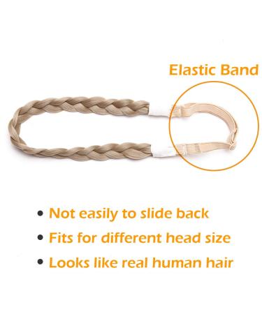 Shop Silk-Co Women's 3 Strand Blonde Hair Band | Vintage Braided Headband & Hair Extensions - Buy Online on GoSupps.com