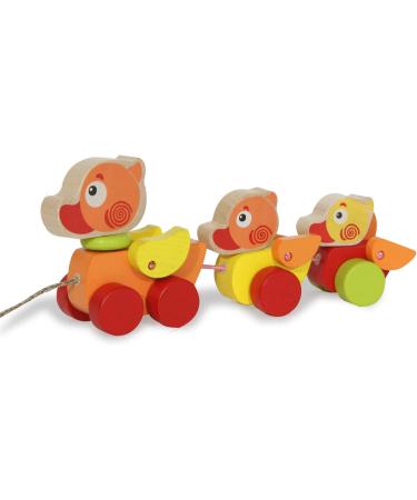 Buy Jamara Wooden Toy Kidiwood Sagging Duck Family - 3-Piece Set for 18 Months+ Solid Wood Motor Skills Development Safe Water-Based Colors - Buy Online on GoSupps.com