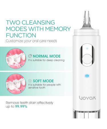 VOYOR Mini Water Flosser - Cordless & Portable Oral Irrigator for Plaque Removal | Rechargeable & Waterproof with 2 Detachable Tanks | Perfect for Home & Travel | Braces Cleaner WF500 - Buy Online on GoSupps.com
