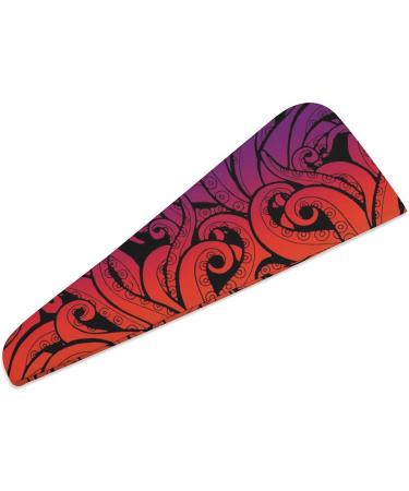 Octopus Tentacles Microfiber Hair Towel Wrap for Women - Super Absorbent Hair Turban 10"x26" - International Shipping Available - Buy Online on GoSupps.com