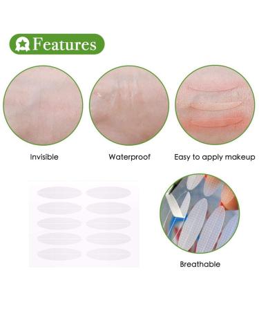 200 Pairs Natural Invisible One Side Eyelid Tape Stickers | Waterproof Breathable Self-Adhesive Eye Lift Strips - Instant Results, No Surgery | Ideal for Uneven, Droopy, Hooded Eyelids - Buy Online on GoSupps.com