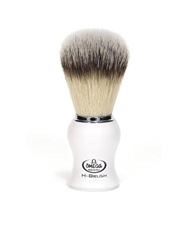 Hi Brush Synthetic Shaving Brush - Classic Handle (Pearl White)