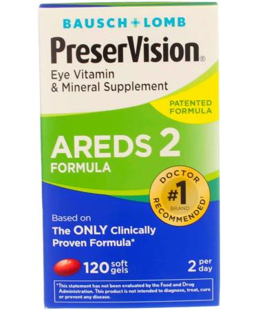 Bausch + Lomb PreserVision AREDS 2 Formula Eye Vitamin & Mineral Supplement - 120 Softgels | 120 Count - Buy Online on GoSupps.com