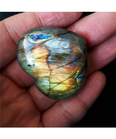 Natural Crystal Rough 30-40g Natural Labradorite Heart Shape Crystal Rough Polished Stones - Buy Online on GoSupps.com