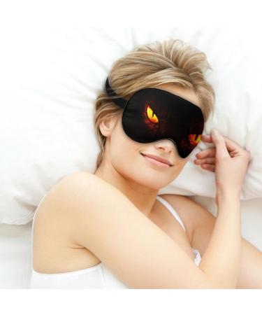 Buy Adjustable Fire Evil Eyes Sleep Mask for Men & Women | Comfortable Blindfold Eye Shade for Night Sleep - Stylish Design - Buy Online on GoSupps.com