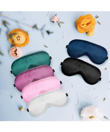ELANE Silk Sleep Mask - 6 Pcs Set for Women, Light Blocking Eye Mask for Sleeping, Travel, and Relaxation - Buy Online on GoSupps.com