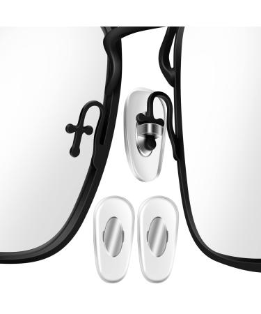 Auzky 5 Pairs Replacement Nose Pads for RayBan RB3549, RB4071, RB6336, RB7140, RB8415 and More Plug in Eyeglasses, Sunglasses Models - Silver