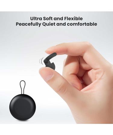 Ear Plugs for Sleeping - Reusable Noise Reduction Earplugs (25dB-30dB) with 8 Ear Tips | Soft Hearing Protection for Concerts Study & Work - Black - Buy Online on GoSupps.com