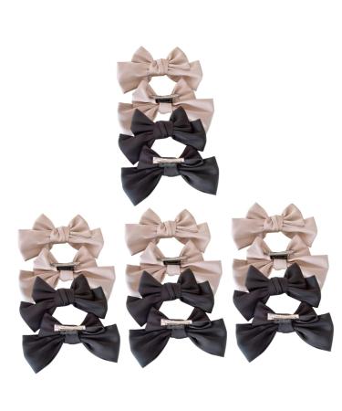 minkissy 8 Pairs bow hairpin bows for baby girls new year hair decoration linen hair bows baby girls bows ribbon bowknot accessories bow alligator clips Miss fabric wedding hair clip