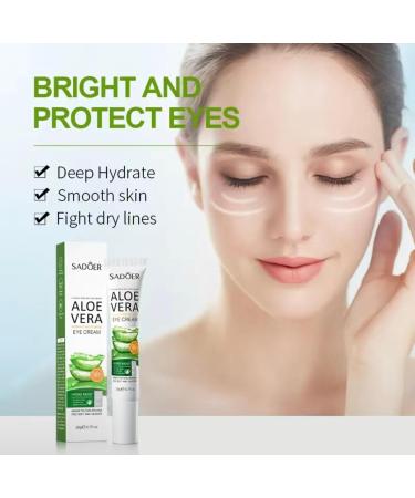 Shop Aloe Vera Eye Cream - Hydrating & Soothing for All Skin Types | International Shipping Available - Buy Online on GoSupps.com
