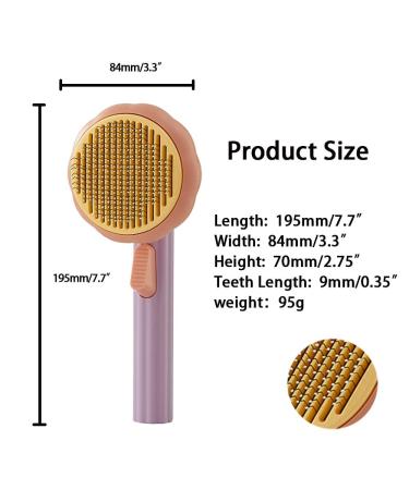 ZALER Self Cleaning Cat Brush | Shedding and Grooming Tool for Dogs | Removes Loose Undercoat and Tangled Hair | Short and Long Haired Pets | Purple (1 Piece) - Buy Online on GoSupps.com