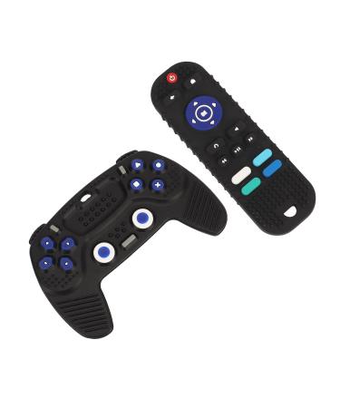Two-Pack Silicone Baby Bite Toys - TV Remote Control & Sensory Rings for Hand-Eye Coordination - Colorful & Safe for Babies 6 Months+ - Buy Online on GoSupps.com