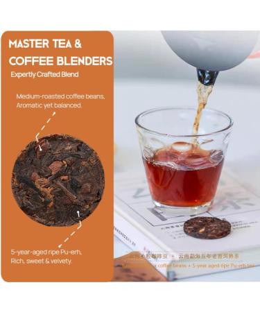  HQZMCTE HQZMCTE Premium Pu-erh Coffee - Pu-erh From Yunnan With Rich Coffee Aroma Mini Compressed Tea Cakes (500g) - Buy Online on GoSupps.com
