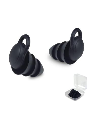 EarPlugs for Sleeping Noise Callcelling Ear Plugs for Sleep Sounds Blocking Reusable Hearing Protection Silicon Earplugs for Work Snoring Swimming Concert Musician Construction Shooting-Black