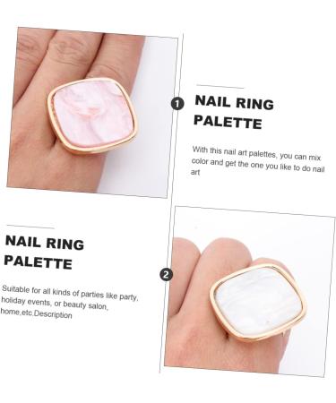 Hohopeti 2 Pi ces Palette Anneau pour Nail Art Marbr e Palette M lange R sine pour Manucure Professionnelle et Amateurs Accessoire Cr atif pour Salon ou Usage Maison - Buy Online on GoSupps.com