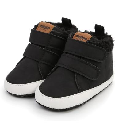 RVROVIC Baby Anti-Slip Sneakers | Soft Ankle Boots for Newborns | Black | 0-6 Months - Buy Online on GoSupps.com