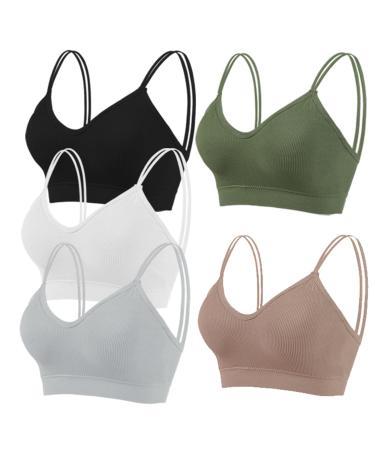 TDEOK Fitness Set Women's Clothing Camisole Vest Women Comfortable Underwear Fitness Ladies Green One Size
