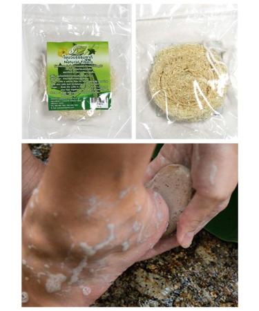 Foot Scrubber Hard Texture Loofah Luffa Sponge Natural Bath Brush Exfoliating to Clean Dirt from Body for Men Women Shower