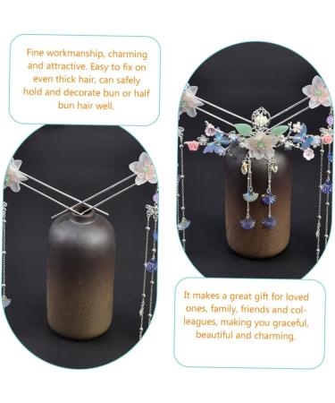 minkissy 1 Set Hairpin Hairpin Chinese Tassel Hair Sticks Woman Tassel Hairpin Chinese Hair Hanfu Hair Tassel Ornament Earrings for Women Hair Style Hair Fork Classical Decorate Miss Alloy - Buy Online on GoSupps.com