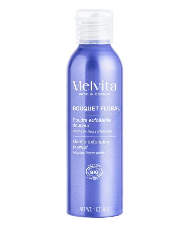 Melvita - Poudre Exfoliante Douce - Bouquet Floral - Teint clatant Extraits de Fleurs - Pour Tous les Types de Peau - 30 g
