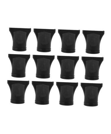 BIUDECO 12pcs Hair Dryer Air Collector Hairdressing Tool Hair Styling Nozzle Diffuser Hairdryer Black