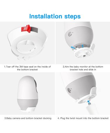 HOLACA Flexible Mount for Nooie Baby Monitor & Dog Camera - Versatile Twist Mounting Kit - Buy Online on GoSupps.com