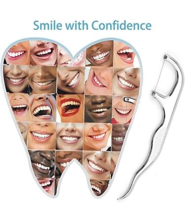 CTDWTN Portable Stainless Steel Toothpick Set - 1 Set Metal Cleaning Tool for Teeth & Flower Remover - Travel-Friendly Bamboo Tooth Tube - Buy Online on GoSupps.com