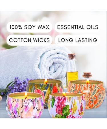 Aromatherapy Relaxing Candle Gift Set - 4 Natural Soy Candles for Stress Relief & Home Decor - Perfect Birthday Gifts for Women & Friends - Buy Online on GoSupps.com