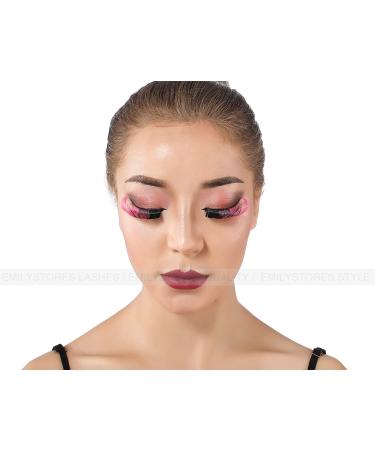 EMILYSTORES Pink Halloween Eyelashes - Dramatic Costume Makeup for Parties & Events (1 Pair - Buy Online on GoSupps.com